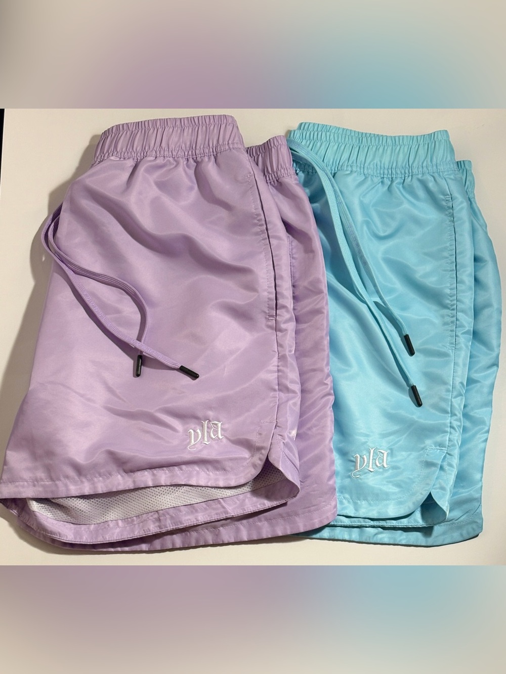 YoungLA 123 Pastel Flow Shorts Bundle Size L - 2 Pack Purple Blue YLA2751